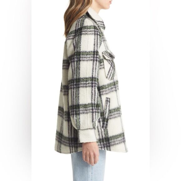 NWT Avec Les Filles Plaid Zip Front Jacket Shacket - Picture 3 of 15